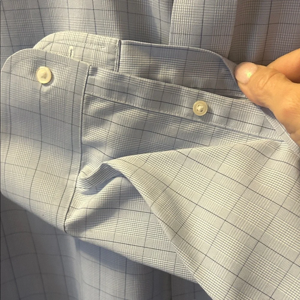 Jos. A. Bank Light Blue Checkered Dress Shirt